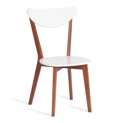 Стул Tetchair жесткое сиденье Maxi (Макси) Белый + Коричневый (Бук)