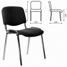 Стул STAFF Iso Lite CF-008, хром, ткань черная С-11*