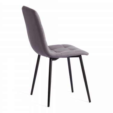 Стул Tetchair CHILLY MAX Велюр/металл , 45 х 54 х 90 см , темно-серый/черный