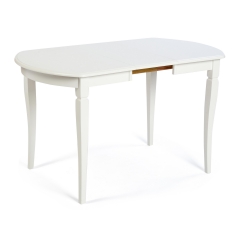 Стол раскладной Tetchair Modena MD-T4EX, Дерево гевея / мдф Ivory White (слоновая кость)