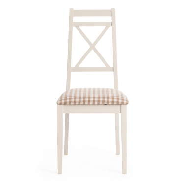 Стул Tetchair Picasso PC-SC Дерево гевея Ivory White (слоновая кость) / Ткань клетка мелкая