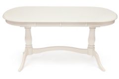 Стол раскладной Tetchair Siena SA-T6EX2L Дерево гевея / МДФ,  Ivory White (слоновая кость)