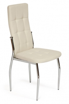 Стул Tetchair ELFO mod.35 металл/экокожа, 45х53х100х47см, хром/слоновая кость