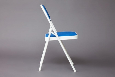 Стул складной Tetchair FOLDER mod. 032 каркас металл, сиденье/спинка экокожа, 415176см, синий