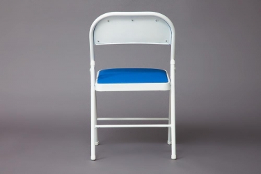 Стул складной Tetchair FOLDER mod. 032 каркас металл, сиденье/спинка экокожа, 415176см, синий