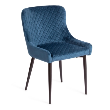 Стул Tetchair ELI mod. 8202 металл/ткань, 53x61,5x83 см, синий G062-48/черный