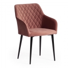 Кресло Tetchair BREMO mod. 708 ткань/металл, 58х55х83 см, высота до сиденья 48 см, коралловый barkhat 15 /черный