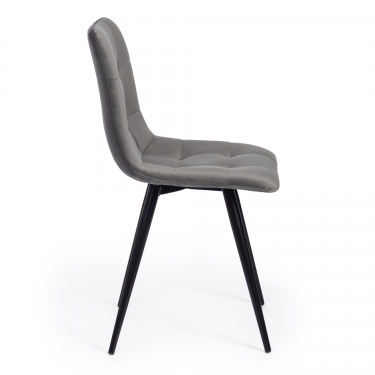 Стул Tetchair CHILLY mod. 7095-1 ткань/металл, 45x53х88 см, высота до сиденья 50 см, серый barkhat 26/черный