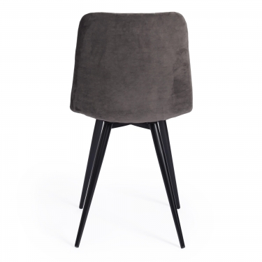 Стул Tetchair CHILLY mod. 7095-1 ткань/металл, 45x53х88 см, высота до сиденья 50 см, темно-серый barkhat 14/черный
