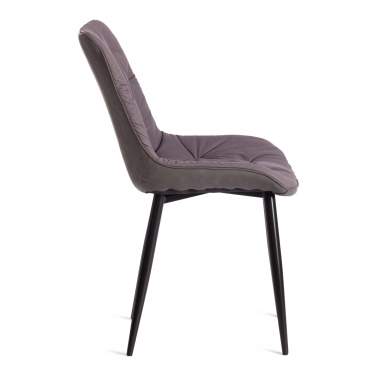 Стул Tetchair ALTUS mod. 2334 ткань/экокожа/металл, 53x61x88 см, серый/темно-серый/черные ножки