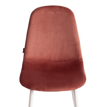 Стул Tetchair BREEZE mod. JSC-58 Велюр / металл , Coral (коралловый) HLR44 / белый