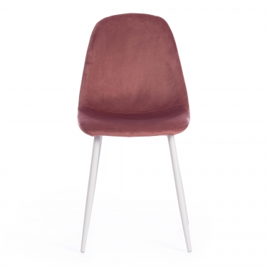 Стул Tetchair BREEZE mod. 4724 вельвет/металл, 44 х 53 х 87 см, Coral коралловый HLR44 / белый