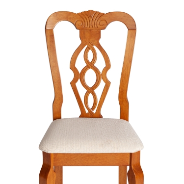 Стул Tetchair Афродита/ Aphrodite дерево гевея, 46х54х99см, Espresso дуб в красноту, ткань кремовая с рисунком 3321