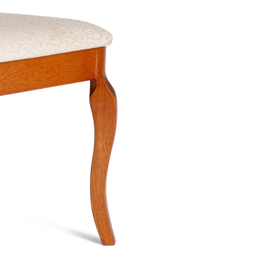 Стул Tetchair Афродита/ Aphrodite дерево гевея, 46х54х99см, Espresso дуб в красноту, ткань кремовая с рисунком 3321