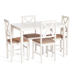 Обеденный комплект Tetchair Хадсон / Hudson Dining Set, ivory white слоновая кость