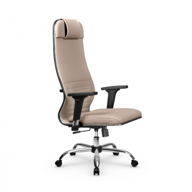 Кресло руководителя Метта Metta L 1m 38К2/2D Infinity Easy Clean MPES Комплект 7 Темно-бежевое