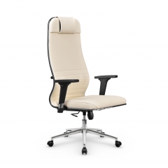 Кресло руководителя Metta L 1m 38К2/2D Infinity Easy Clean MPES Комплект 10 Молочное