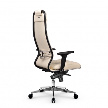 Кресло руководителя Метта Мetta L 1m 40M/2D Infinity Easy Clean MPES Комплект 3 Молочное