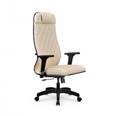 Кресло руководителя Метта Мetta L 1m 40M/2D Infinity Easy Clean MPES Комплект 6 Молочное