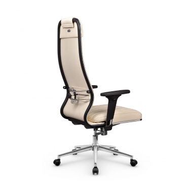 Кресло руководителя Метта Мetta L 1m 40M/2D Infinity Easy Clean MPES Комплект 9 Молочное