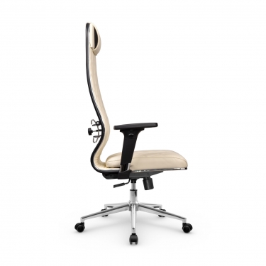 Кресло руководителя Метта Мetta L 1m 40M/2D Infinity Easy Clean MPES Комплект 9 Молочное