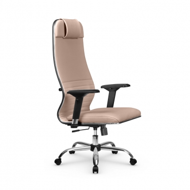 Кресло руководителя Метта Мetta L 1m 38K2/4D Infinity Easy Clean MPES Комплект 7 Темно-бежевое