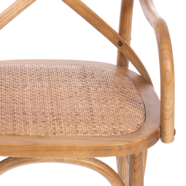 Стул с подлокотниками Tetchair CROSS mod.CB2008 дерево береза, Груша 3