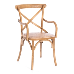 Стул с подлокотниками Tetchair CROSS mod.CB2008 дерево береза, 91х55х52см, Груша 3