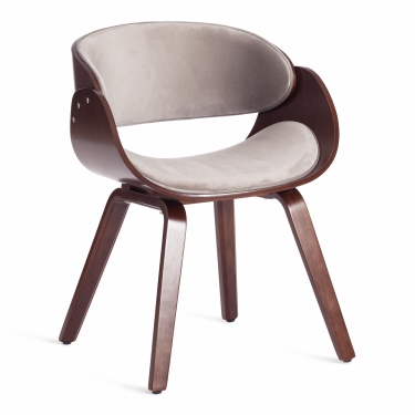 Стул Tetchair LANDO mod.8036 дерево / ткань, 59х53х75 см, орех/серый