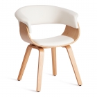 Стул Tetchair VIMTA mod.8021 дерево / экокожа, 69х56х77 см, натуральный/белый