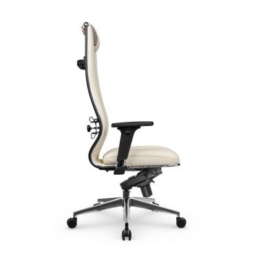 Кресло руководителя Метта Мetta L 1m 50M/2D Infinity Easy Clean MPES Комплект 2 Молочное