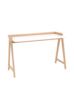 Стол письменный Stool group Pyramid 118х53 белый / светлое дерево