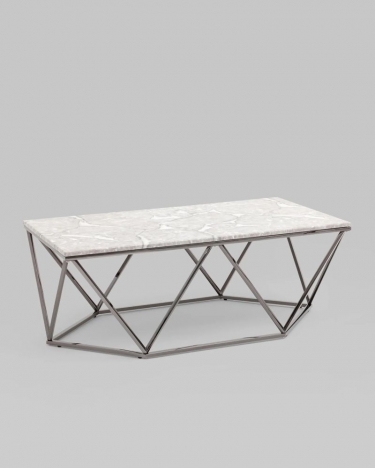 Журнальный столик Stool Group Авалон black 12266 Серый мрамор