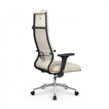 Кресло руководителя Метта Мetta L 1m 50M/2D Infinity Easy Clean MPES Комплект 7 Молочное