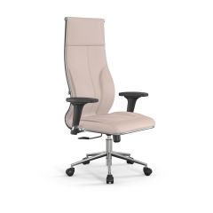 Кресло руководителя Метта Мetta L 1m 46/2D Infinity Easy Clean MPES Комплект 7 Молочное
