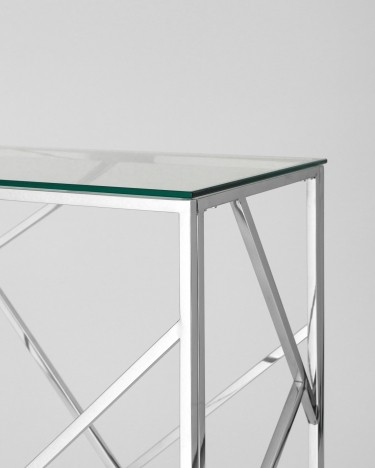 Консоль Stool Group АРТ ДЕКО 12040 Серебро