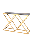 Консоль Stool group ИНСИГНИЯ 115*30, стекло smoke, сталь золото