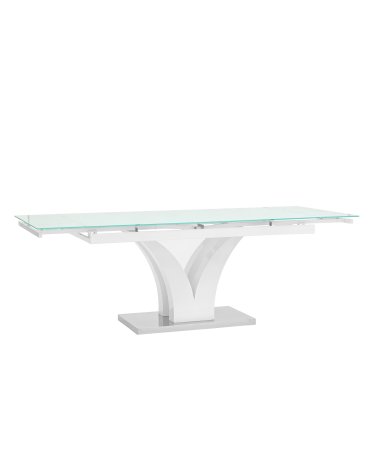 Стол обеденный Stool group Верона раскладной 160-220х90 глянцевый белый