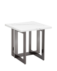 Журнальный столик Stool Group Нэйтан 6161 белый мрамор сталь Темный хром