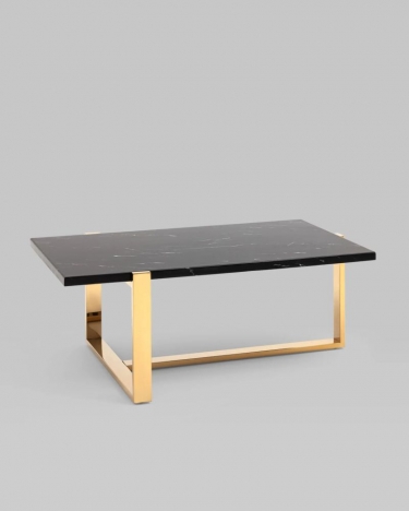 Журнальный столик Stool Group Тоби 10966 черный мрамор сталь Золото