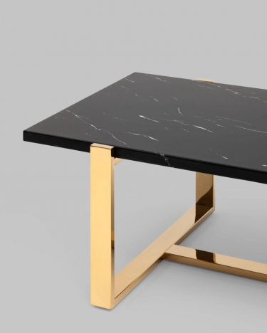 Журнальный столик Stool Group Тоби 10966 черный мрамор сталь Золото
