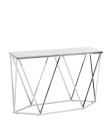 Консоль Stool group Авалон 122х41, серый мрамор, сталь серебро