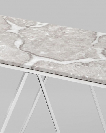 Консоль Stool Group Авалон 12241 серый мрамор сталь Серебро