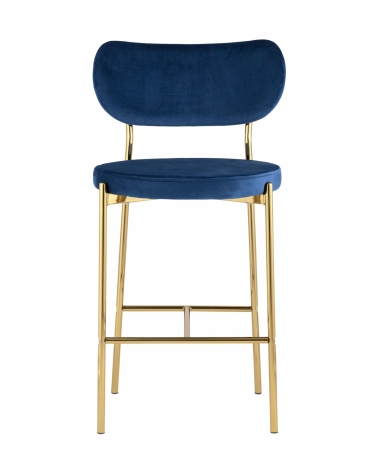 Cтул полубарный Stool Group Барбара gold Б Королевский синий