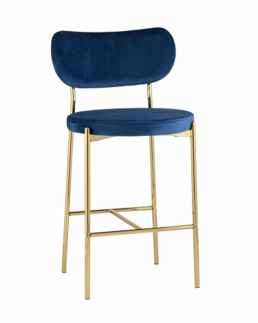 Cтул полубарный Stool Group Барбара gold Б Королевский синий