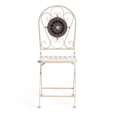 Стул Tetchair Secret de Maison VICENZA mod. PL08-7451RV металл, 363591 см, белый/плитка калейдоскоп