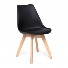 Стул Tetchair TULIP mod. 73 дерево/пластик/ПУ, 48.552.583cм, черный