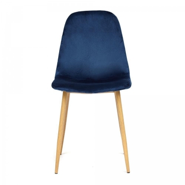 Стул Tetchair BREEZE mod. 4724 металл/ткань, 44х48х87см,темно-синий/натуральное дерево