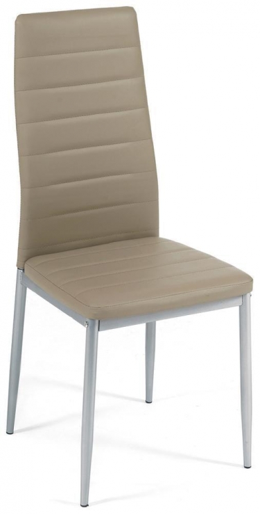 Стул Easy Chair mod. 24 металл/экокожа, 40x42x95.5, пепельно-коричневый/серый