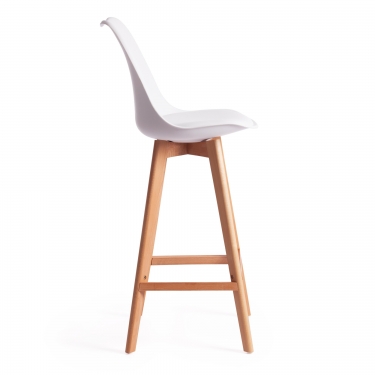 Стул барный Tetchair TULIP BAR mod. C1014H пластик/дерево, 57 х 48 х 104 см, белый 018 /натуральный